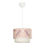 GLOBOSTAR® PONY 204-0016 Παιδικό Κρεμαστό Φωτιστικό Οροφής με Ντουί 1 x E27 AC 220-240V IP20 - Ροζ - Μ30 x Π30 x Υ24cm - Image 4