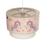 GLOBOSTAR® PONY 204-0016 Παιδικό Κρεμαστό Φωτιστικό Οροφής με Ντουί 1 x E27 AC 220-240V IP20 - Ροζ - Μ30 x Π30 x Υ24cm - Image 7