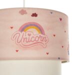 GLOBOSTAR® PONY 204-0016 Παιδικό Κρεμαστό Φωτιστικό Οροφής με Ντουί 1 x E27 AC 220-240V IP20 - Ροζ - Μ30 x Π30 x Υ24cm - Image 9