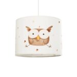 GLOBOSTAR® OWL 204-0017 Παιδικό Κρεμαστό Φωτιστικό Οροφής με Ντουί 1 x E27 AC 220-240V IP20 - Πολύχρωμο - Μ28 x Π28 x Υ24cm