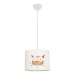 GLOBOSTAR® OWL 204-0017 Παιδικό Κρεμαστό Φωτιστικό Οροφής με Ντουί 1 x E27 AC 220-240V IP20 - Πολύχρωμο - Μ28 x Π28 x Υ24cm - Image 4