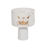 GLOBOSTAR® OWL 204-0024 Παιδικό Επιτραπέζιο Φωτιστικό Πορτατίφ με Ντουί 1 x E27 AC 220-240V IP20 - Πολύχρωμο - Μ24 x Π24 x Υ32cm