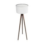 GLOBOSTAR® SAGA 204-0032 Μοντέρνο Επιδαπέδιο Φωτιστικό με Ντουί 1 x E27 AC 220-240V IP20 - Καφέ & Λευκό - Μ38 x Π38 x Υ140cm - Image 4