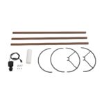 GLOBOSTAR® SAGA 204-0032 Μοντέρνο Επιδαπέδιο Φωτιστικό με Ντουί 1 x E27 AC 220-240V IP20 - Καφέ & Λευκό - Μ38 x Π38 x Υ140cm - Image 8