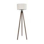 GLOBOSTAR® SAGA 204-0035 Μοντέρνο Επιδαπέδιο Φωτιστικό με Ντουί 1 x E27 AC 220-240V IP20 - Καφέ & Λευκό - Μ38 x Π38 x Υ140cm - Image 3