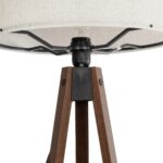 GLOBOSTAR® SAGA 204-0035 Μοντέρνο Επιδαπέδιο Φωτιστικό με Ντουί 1 x E27 AC 220-240V IP20 - Καφέ & Λευκό - Μ38 x Π38 x Υ140cm - Image 6