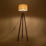 GLOBOSTAR® SAGA 204-0036 Μοντέρνο Επιδαπέδιο Φωτιστικό με Ντουί 1 x E27 AC 220-240V IP20 - Καφέ & Γκρι - Μ38 x Π38 x Υ140cm - Image 2