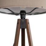 GLOBOSTAR® SAGA 204-0036 Μοντέρνο Επιδαπέδιο Φωτιστικό με Ντουί 1 x E27 AC 220-240V IP20 - Καφέ & Γκρι - Μ38 x Π38 x Υ140cm - Image 6