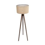 GLOBOSTAR® SAGA 204-0037 Μοντέρνο Επιδαπέδιο Φωτιστικό με Ντουί 1 x E27 AC 220-240V IP20 - Καφέ & Mπεζ - Μ38 x Π38 x Υ140cm - Image 4