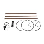 GLOBOSTAR® SAGA 204-0038 Μοντέρνο Επιδαπέδιο Φωτιστικό με Ντουί 1 x E27 AC 220-240V IP20 - Καφέ & Μαύρο - Μ38 x Π38 x Υ140cm - Image 8