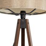 GLOBOSTAR® SAGA 204-0040 Μοντέρνο Επιδαπέδιο Φωτιστικό με Ντουί 1 x E27 AC 220-240V IP20 - Καφέ & Μπεζ - Μ38 x Π38 x Υ140cm - Image 6