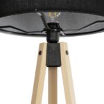 GLOBOSTAR® SAGA 204-0041 Μοντέρνο Επιδαπέδιο Φωτιστικό με Ντουί 1 x E27 AC 220-240V IP20 - Μπεζ & Μαύρο - Μ38 x Π38 x Υ140cm - Image 6