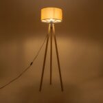 GLOBOSTAR® SAGA 204-0043 Μοντέρνο Επιδαπέδιο Φωτιστικό με Ντουί 1 x E27 AC 220-240V IP20 - Μπεζ - Μ38 x Π38 x Υ140cm - Image 2