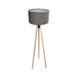 GLOBOSTAR® SAGA 204-0044 Μοντέρνο Επιδαπέδιο Φωτιστικό με Ντουί 1 x E27 AC 220-240V IP20 - Μπεζ & Γκρι - Μ38 x Π38 x Υ140cm - Image 4