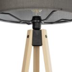 GLOBOSTAR® SAGA 204-0044 Μοντέρνο Επιδαπέδιο Φωτιστικό με Ντουί 1 x E27 AC 220-240V IP20 - Μπεζ & Γκρι - Μ38 x Π38 x Υ140cm - Image 6