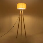 GLOBOSTAR® SAGA 204-0045 Μοντέρνο Επιδαπέδιο Φωτιστικό με Ντουί 1 x E27 AC 220-240V IP20 - Μπεζ & Κίτρινο - Μ38 x Π38 x Υ140cm - Image 2