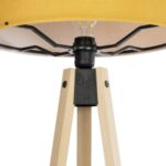 GLOBOSTAR® SAGA 204-0045 Μοντέρνο Επιδαπέδιο Φωτιστικό με Ντουί 1 x E27 AC 220-240V IP20 - Μπεζ & Κίτρινο - Μ38 x Π38 x Υ140cm - Image 6