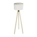 GLOBOSTAR® SAGA 204-0046 Μοντέρνο Επιδαπέδιο Φωτιστικό με Ντουί 1 x E27 AC 220-240V IP20 - Μπεζ & Λευκό - Μ38 x Π38 x Υ140cm - Image 4