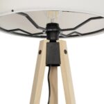 GLOBOSTAR® SAGA 204-0046 Μοντέρνο Επιδαπέδιο Φωτιστικό με Ντουί 1 x E27 AC 220-240V IP20 - Μπεζ & Λευκό - Μ38 x Π38 x Υ140cm - Image 6