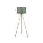 GLOBOSTAR® SAGA 204-0047 Μοντέρνο Επιδαπέδιο Φωτιστικό με Ντουί 1 x E27 AC 220-240V IP20 - Μπεζ & Πράσινο - Μ38 x Π38 x Υ140cm - Image 9