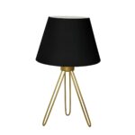 GLOBOSTAR® TRIP 204-0085 Μοντέρνο Επιτραπέζιο Φωτιστικό Πορτατίφ με Ντουί 1 x E27 AC 220-240V IP20 - Χρυσό & Μαύρο - Μ22 x Π22 x Υ33cm