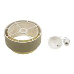 GLOBOSTAR® BIGGIE 204-0097 Μοντέρνο Κρεμαστό Φωτιστικό Οροφής με Ντουί 1 x E27 AC 220-240V IP20 - Λαδί & Μπεζ - Μ30 x Π30 x Υ17,5cm - Image 11