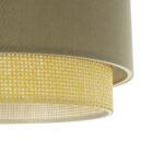 GLOBOSTAR® BIGGIE 204-0097 Μοντέρνο Κρεμαστό Φωτιστικό Οροφής με Ντουί 1 x E27 AC 220-240V IP20 - Λαδί & Μπεζ - Μ30 x Π30 x Υ17,5cm - Image 8