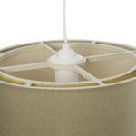 GLOBOSTAR® BIGGIE 204-0097 Μοντέρνο Κρεμαστό Φωτιστικό Οροφής με Ντουί 1 x E27 AC 220-240V IP20 - Λαδί & Μπεζ - Μ30 x Π30 x Υ17,5cm - Image 9