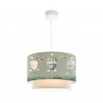 GLOBOSTAR® BALLON 204-0120 Παιδικό Κρεμαστό Φωτιστικό Οροφής με Ντουί 1 x E27 AC 220-240V IP20 - Πολύχρωμο - Μ30 x Π30 x Υ20cm