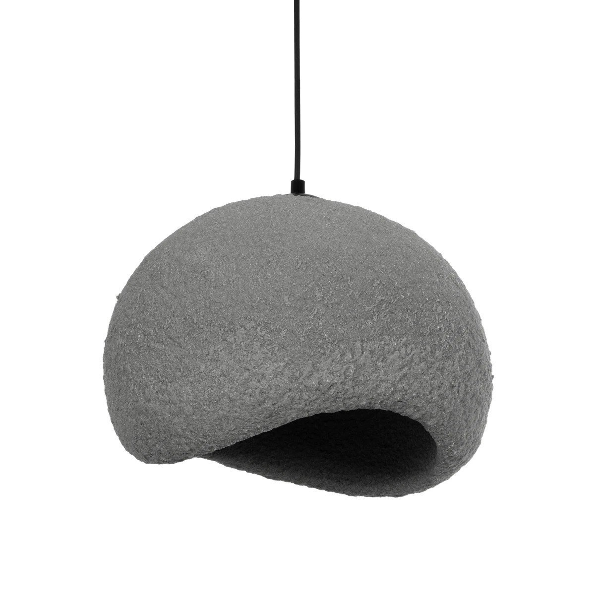 204_0122_0 GLOBOSTAR® STONE 204-0122 Μοντέρνο Κρεμαστό Φωτιστικό Οροφής με Ντουί 1 x E27 AC 220-240V IP20 - Γκρι - Μ35 x Π31 x Υ26cm - Image 1