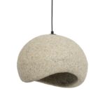 GLOBOSTAR® STONE 204-0123 Μοντέρνο Κρεμαστό Φωτιστικό Οροφής με Ντουί 1 x E27 AC 220-240V IP20 - Μπεζ - Μ35 x Π31 x Υ26cm