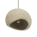 GLOBOSTAR® STONE 204-0123 Μοντέρνο Κρεμαστό Φωτιστικό Οροφής με Ντουί 1 x E27 AC 220-240V IP20 - Μπεζ - Μ35 x Π31 x Υ26cm - Image 6