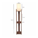 GLOBOSTAR® VENTORA 204-0125 Μοντέρνο Επιδαπέδιο Φωτιστικό με Ντουί 1 x E27 AC 220-240V IP20 - Καφέ & Μπεζ - Μ20 x Π20 x Υ142cm - Image 3