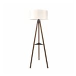 GLOBOSTAR® SHELF 204-0129 Μοντέρνο Επιδαπέδιο Φωτιστικό με Ντουί 1 x E27 AC 220-240V IP20 - Καφέ & Μπεζ - Μ38 x Π38 x Υ135cm