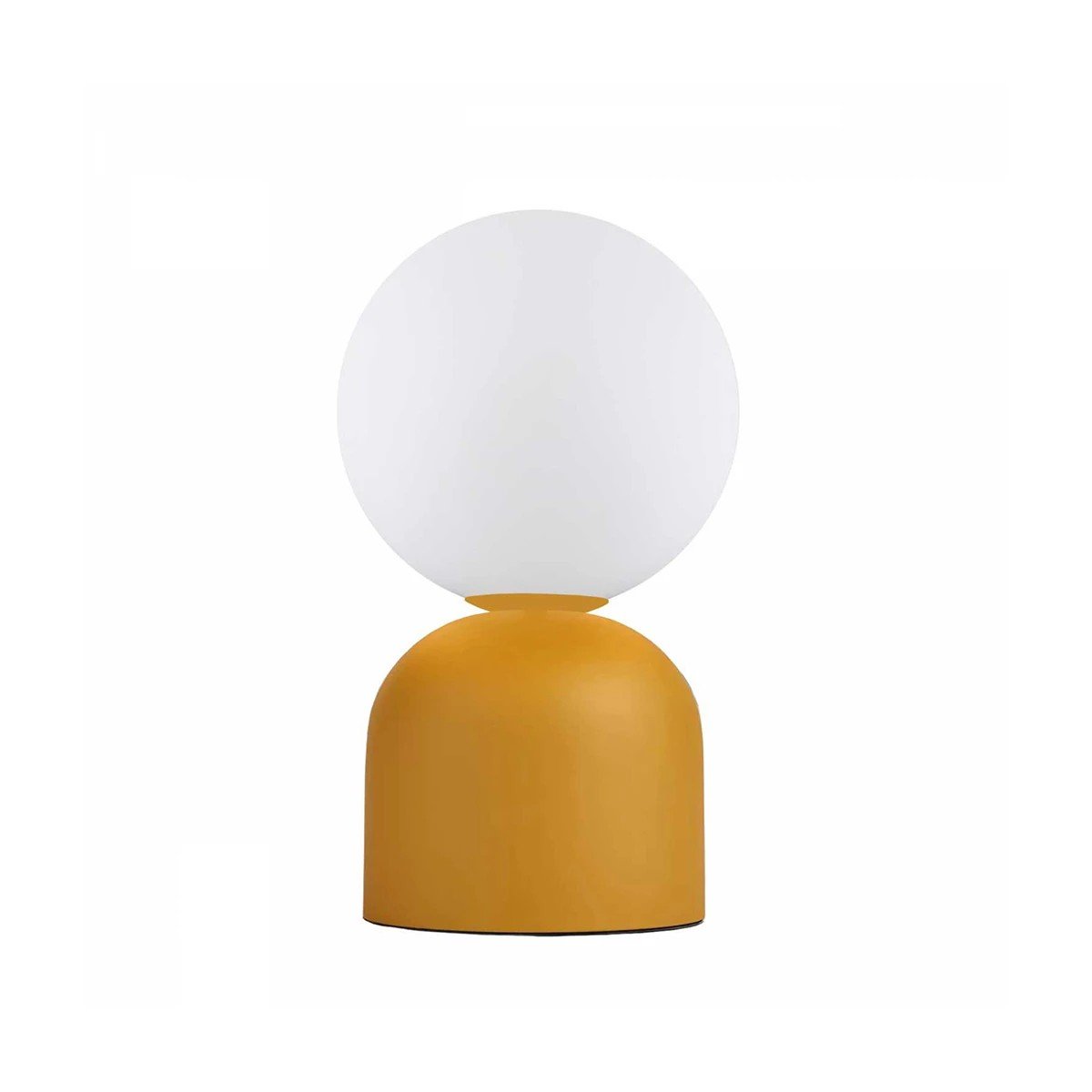 204_0131_0 GLOBOSTAR® MAGIC 204-0131 Μοντέρνο Επιτραπέζιο Φωτιστικό Πορτατίφ με Ντουί 1 x E14 AC 220-240V IP20 - Κίτρινο & Λευκό - Μ13 x Π13 x Υ28cm - Image 1