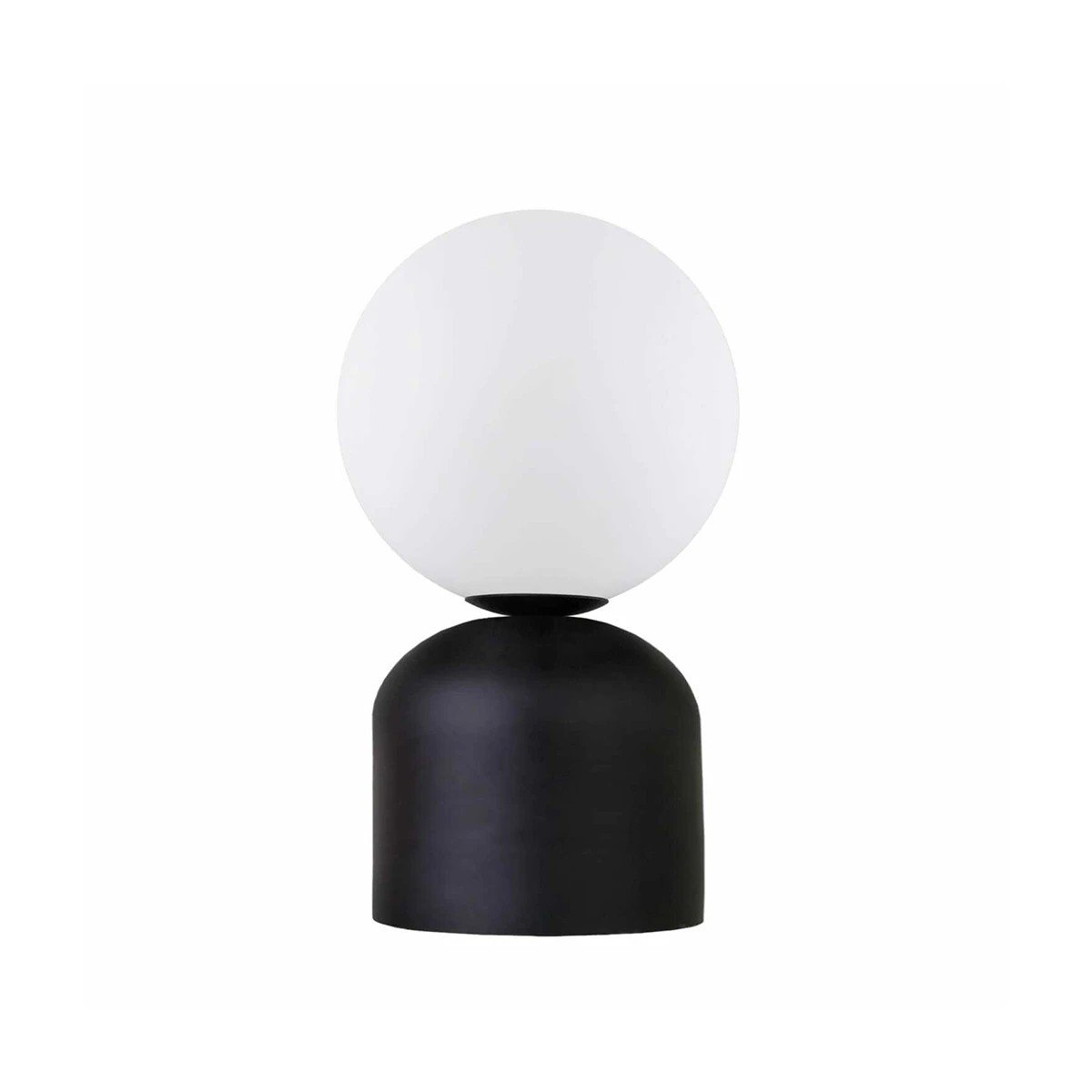 204_0132_0 GLOBOSTAR® MAGIC 204-0132 Μοντέρνο Επιτραπέζιο Φωτιστικό Πορτατίφ με Ντουί 1 x E14 AC 220-240V IP20 - Μαύρο & Λευκό - Μ13 x Π13 x Υ28cm - Image 1