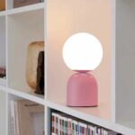 GLOBOSTAR® MAGIC 204-0134 Μοντέρνο Επιτραπέζιο Φωτιστικό Πορτατίφ με Ντουί 1 x E14 AC 220-240V IP20 - Ροζ & Λευκό - Μ13 x Π13 x Υ28cm - Image 4