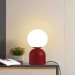 GLOBOSTAR® MAGIC 204-0135 Μοντέρνο Επιτραπέζιο Φωτιστικό Πορτατίφ με Ντουί 1 x E14 AC 220-240V IP20 - Κόκκινο & Λευκό - Μ13 x Π13 x Υ28cm - Image 4