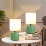 GLOBOSTAR® LOREN 204-0136 Μοντέρνο Επιτραπέζιο Φωτιστικό Πορτατίφ με Ντουί 1 x E14 AC 220-240V IP20 - Πράσινο & Μπεζ - Μ15 x Π15 x Υ31cm - Image 4