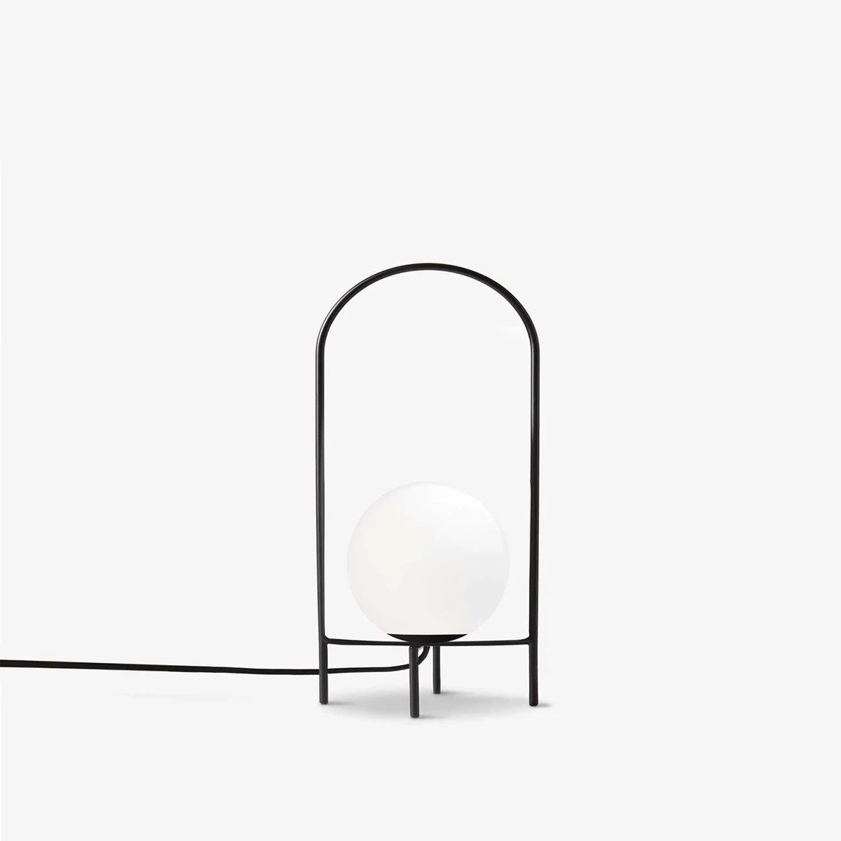 204_0139_0 GLOBOSTAR® SPIDY 204-0139 Μοντέρνο Επιτραπέζιο Φωτιστικό Πορτατίφ με Ντουί 1 x E14 AC 220-240V IP20 - Μαύρο & Λευκό - Μ20 x Π20 x Υ37cm - Image 1