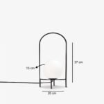 GLOBOSTAR® SPIDY 204-0139 Μοντέρνο Επιτραπέζιο Φωτιστικό Πορτατίφ με Ντουί 1 x E14 AC 220-240V IP20 - Μαύρο & Λευκό - Μ20 x Π20 x Υ37cm - Image 3