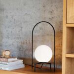 GLOBOSTAR® SPIDY 204-0139 Μοντέρνο Επιτραπέζιο Φωτιστικό Πορτατίφ με Ντουί 1 x E14 AC 220-240V IP20 - Μαύρο & Λευκό - Μ20 x Π20 x Υ37cm - Image 4