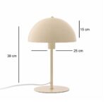 GLOBOSTAR® GASCEIO 204-0140 Μοντέρνο Επιτραπέζιο Φωτιστικό Πορτατίφ με Ντουί 1 x E27 AC 220-240V IP20 - Μπεζ - Μ25 x Π25 x Υ39cm - Image 3