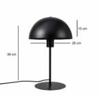 GLOBOSTAR® GASCEIO 204-0141 Μοντέρνο Επιτραπέζιο Φωτιστικό Πορτατίφ με Ντουί 1 x E27 AC 220-240V IP20 - Μαύρο - Μ25 x Π25 x Υ39cm - Image 3