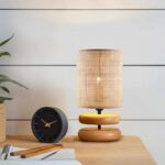 GLOBOSTAR® KLOO 204-0143 Boho Επιτραπέζιο Φωτιστικό Πορτατίφ με Ντουί 1 x E14 AC 220-240V IP20 - Καφέ & Μπεζ - Μ15 x Π15 x Υ35cm - Image 4