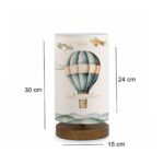 GLOBOSTAR® BALLON 204-0145 Παιδικό Επιτραπέζιο Φωτιστικό Πορτατίφ με Ντουί 1 x E14 AC 220-240V IP20 - Πολύχρωμο - Μ15 x Π15 x Υ30cm - Image 3