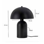 GLOBOSTAR® GASCO 204-0146 Μοντέρνο Επιτραπέζιο Φωτιστικό Πορτατίφ με Ντουί 1 x E27 AC 220-240V IP20 - Μαύρο - Μ25 x Π25 x Υ35cm - Image 3