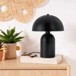 GLOBOSTAR® GASCO 204-0146 Μοντέρνο Επιτραπέζιο Φωτιστικό Πορτατίφ με Ντουί 1 x E27 AC 220-240V IP20 - Μαύρο - Μ25 x Π25 x Υ35cm - Image 4