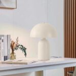 GLOBOSTAR® GASCO 204-0149 Μοντέρνο Επιτραπέζιο Φωτιστικό Πορτατίφ με Ντουί 1 x E27 AC 220-240V IP20 - Μπεζ - Μ25 x Π25 x Υ35cm - Image 4