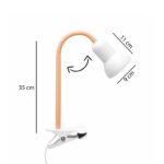 GLOBOSTAR® TAVOLO 204-0151 Παιδικό Επιτραπέζιο Φωτιστικό Πορτατίφ με Ντουί 1 x E14 AC 220-240V IP20 - Πορτοκαλί & Λευκό - Μ11 x Π9 x Υ35cm - Image 3